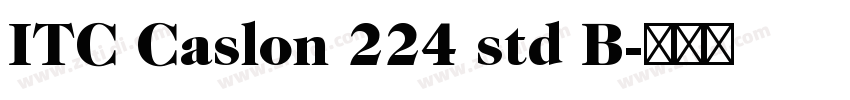 ITC Caslon 224 std B字体转换
